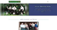 Desktop Screenshot of alexismalcolmkilts.com